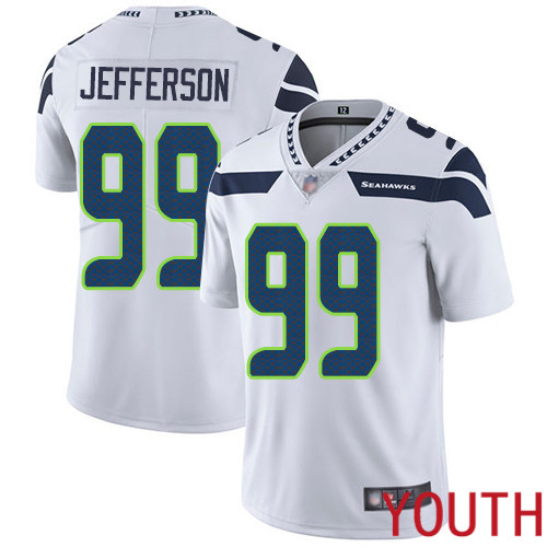 Seattle Seahawks Limited White Youth Quinton Jefferson Road Jersey NFL Football 99 Vapor Untouchable